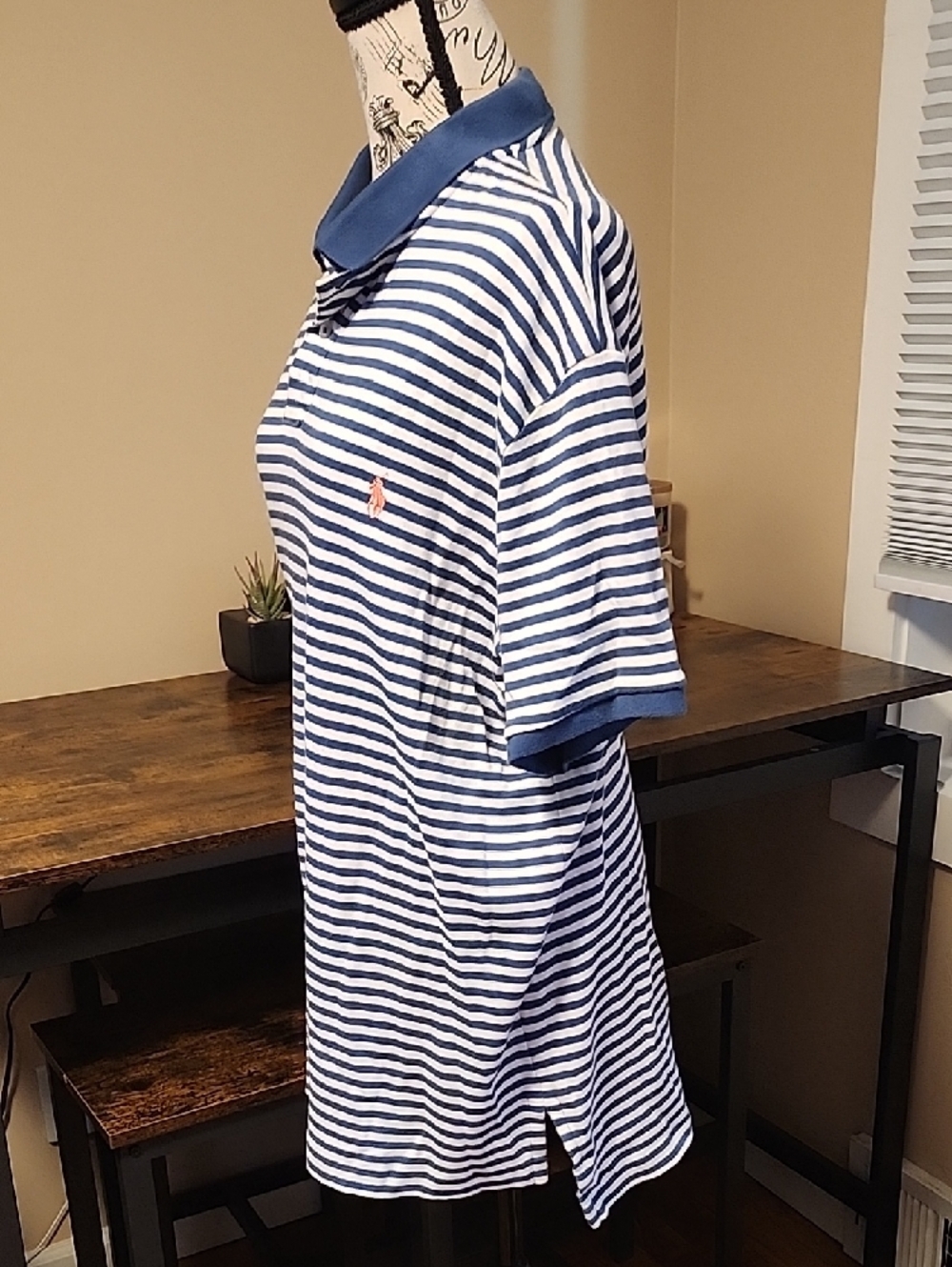 Ralph Lauren Blue & White Striped Polo - Picture 7 of 7